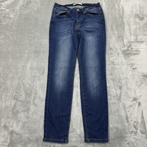 KanCan Women's Skinny Jeans in Dark Blue